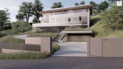 Einzigartige Architektenvilla im Einklang mit der Natur – Wohnen auf höchster Ebene mit Panoramablick