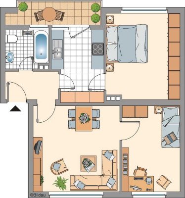 So schön mit Laminatboden - 3-Zimmerwohnung in Duisburg-Bergheim