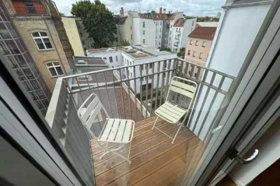 Weißensee: Berliner Allee: ERSTBEZUG im NEUBAU - ab SOFORT: Möblierte 1-Zi-Whg, 24m² + BALKON - 5.OG
