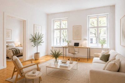 ***Altbau trifft Lebensgefühl: Wohnküche, Wohnsalon und Terrasse am Kollwitzplatz***