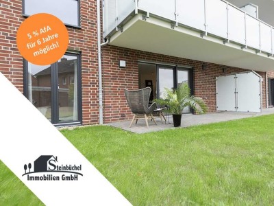 NEUBAU-Gartenwohnung mit 2 Zimmern und Terrasse vor den Toren von Münster!
