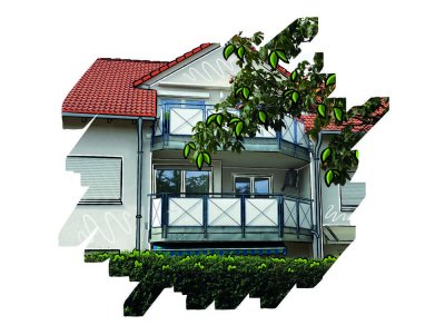 3 Zimmer, 2 Balkone, kleine Wohnanlage