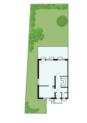 Reiheneckhaus inklusive Einzelgarage mit großem Garten in ruhiger Lage