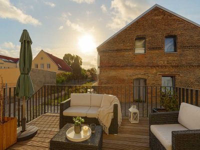 Moderne Maisonette mit Garten & zwei Terrassen im parkähnlichen Neubau