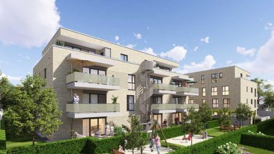 Schöne 3-Zimmer Neubauwohnung im 2. OG in City-Lage von Monheim