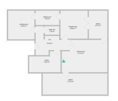 Großzügige Wohnung mit Balkonen, Kamin und Einbauküche in Garbsen