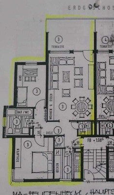 3,5-Zimmer Wohnung Hochparterre mit PKW Stellplatz in Mannheim-Feudenheim