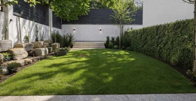 Moderne Vier-Zimmer-Erdgeschosswohnung mit großem Garten
