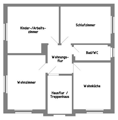 Gepflegte 3-Zimmer Wohnung im 1. OG in Hamm-Bockum-Hövel