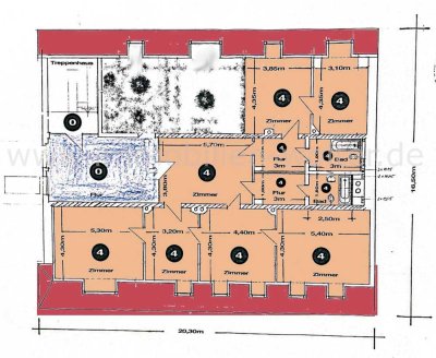 ***IDEAL FÜR WOHNGEMEINSCHAFT: 160 m² im Herzen von Worms - 5 Zimmer - 2 Bäder ***