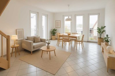 Helle 3,5-Zimmer-Dachgeschoss-Maisonettewohnung mit Tiefgaragenstellplatz in Langenlonsheim