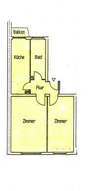 Schicke 2-Zimmer-Wohnung mit Balkon im 3. OG in Mannheim