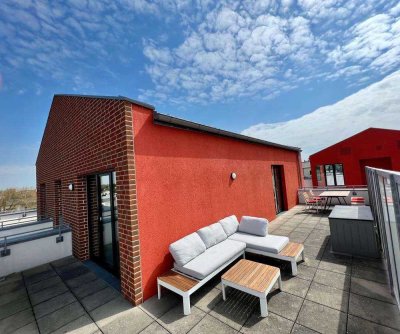 Büsum/ Zentrum: Hochwertige Penthouse Wohnung mit zwei Dachterrassen und Tiefgaragenstellplatz