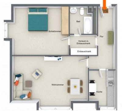 Attraktive 2-Zimmer-Wohnung im Herzen von Erlangen