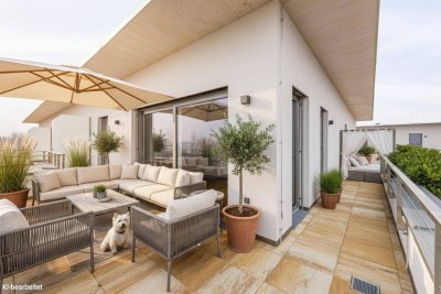 PROVISIONSFREI! Lichtdurchfluteter 4-Zimmer-Dachterrassentraum mit Fernblick | Zugang zur Terrasse von jedem Raum | Ideal für Familien und Freiheitsliebende