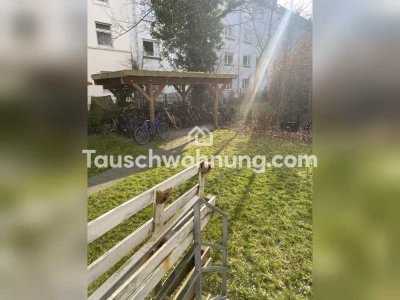Tauschwohnung: Große 3 Zimmer Wohnung mit 2 Gärten -  gegen 2 Wohnungen