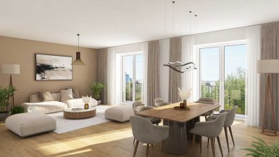 4-Zimmer Penthouse-Wohnung mit großer Dachterrasse und Weitblick zum Rhein!