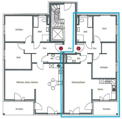Möblierte 3-Raum-EG-Wohnung mit Einbauküche in Teltow