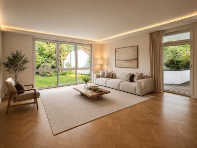 +++ Hausähnliche Gartenresidenz mit exklusivem Seezugang am Mexikoplatz +++
