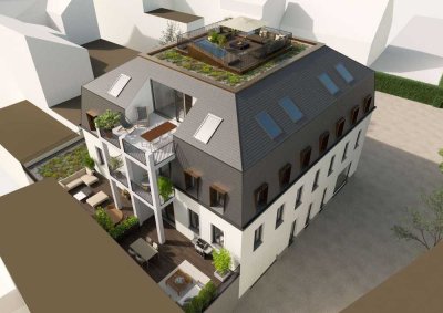 Neubauprojekt PLATZHAUS - Penthouse mit 28 qm Panorama-Dachterrasse!