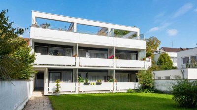 Top möbl. 1-Zi.-Dachterrassenwohnung mit Südterrasse & TG-Stellplatz in Milbertshofen