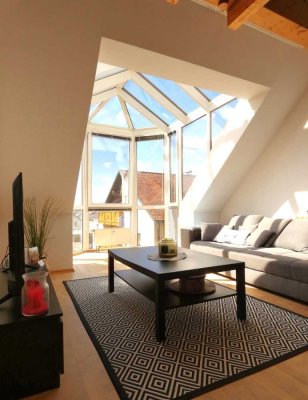 Außergewöhnliche Maisonette mit Galerie & Glasfront | lichtdurchflutet | zental & ruhig in Amberg