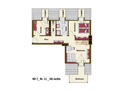 2,5 ZKB Wohnung mit Atelier und 4 Balkonen