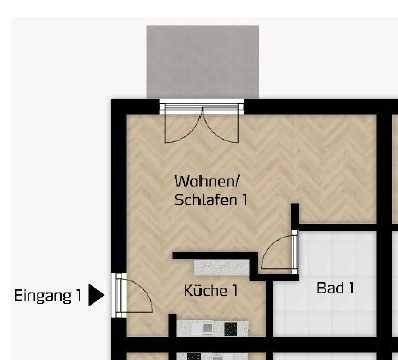 1-Zimmer Wohnung mit Terrasse in Münster-Gievenbeck