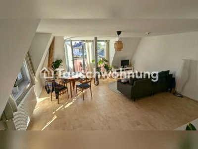 Tauschwohnung: Helle Maisonettewohnung mit bodentief. Fenstern und Elbblick