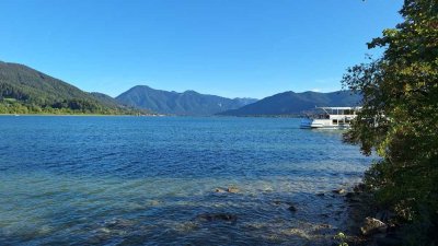 Rottach-Egern / freier See- u. Bergblick - große 3-Zi-Whg. Spitzenlage am See