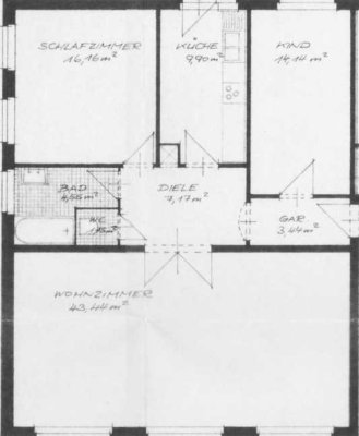 Großzügige Drei-Zimmerwohnung im 2.OG