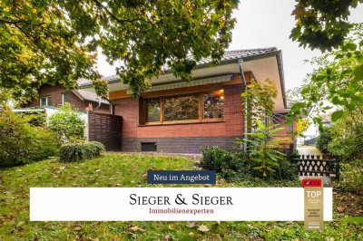 Wohnen auf einer Ebene – stilvoller Bungalow mit Traumgrundstück