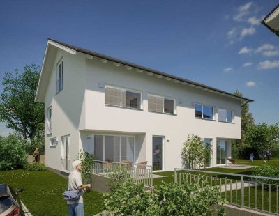 Neubauprojekt in Wilhelmskirch - Haushälfte mit Gartenanteil