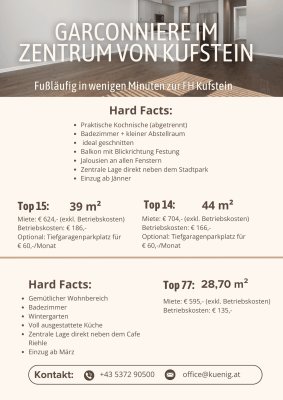 Wohnung Garconniere Kufstein Zentrum