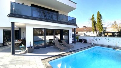 Exklusives Wohnerlebnis: Modernes Design-Haus mit Pool, Einliegerwohnung und exklusiver Ausstattung