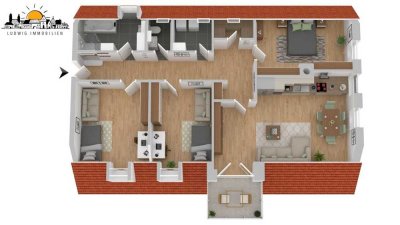 3,5 Zimmer Wohnung mit gemütlichem Balkon im Herzen der Stadt Wemding