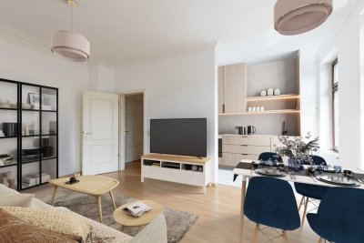 Attraktive freie 2 Zimmer Altbauwohnung im Graphischen Viertel, Nähe Bahnhof