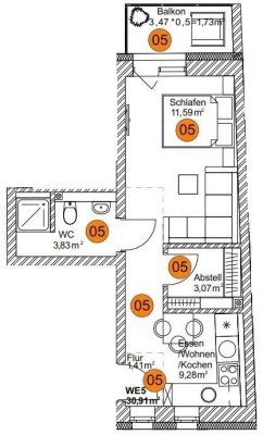 Kernsanierte Apartments im KfW-40-Standard