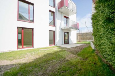Erstbezug! Helle, barrierefreie 3-Zimmer-Erdgeschosswohnung mit Südterrasse, Garten und Einbauküche