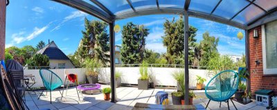 Großzügige und sonnige 4-Zimmer-Wohnung mit Dachterrasse, Garten, Stellplatz und Kamin in Marienthal