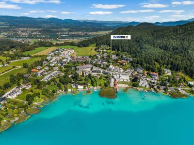 Seeblick! Sonnenstunden mit Panorama - große Maisonette mit Dachterrasse am Faaker See