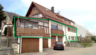 Lichtdurchflutete 5-Zimmer-Wohnung mit Einliegerbereich, Wintergarten & Garten in Oberkochen