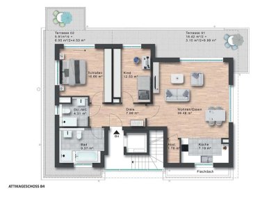 Attraktive Penthousewohnung in Heuweiler. Erstbezug!