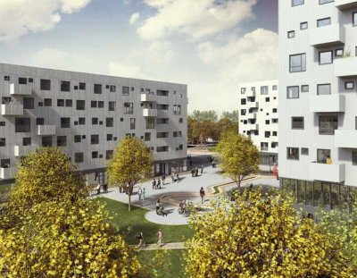 4.Etage mit Balkon, Aufzug und 2 Bädern - nahe dem Linden Center!
