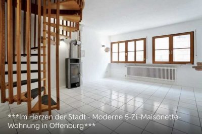 Exklusive 5-Zimmer-Maisonette-Wohnung mit gehobener Innenausstattung mit Einbauküche in Offenburg