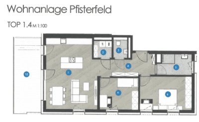 Dreizimmerwohnung Top 1.4 in Fügen - WA Pfisterfeld