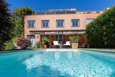 AlphaWolf-Siedlung "Ziegelstraße" | 162m² Nutzfläche | 900m² Eigengarten &amp; Pool | Wohnen wie im Haus | seltene Garenresidenz