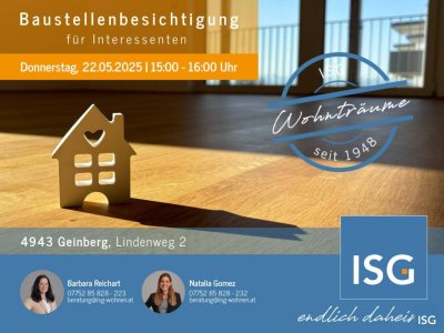 NEUBAU! 3-Zimmer-Mietkauf-Wohnung Top 6 in Geinberg (Eigenmittel erforderlich)