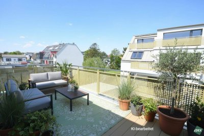 Schöne 2-Zimmer-Wohnung mit 14,5 m² großer Terrasse und Garagenplatz