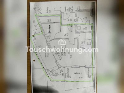 Tauschwohnung: Helle 1ZKB mit großem Balkon gegen größere Wohnung